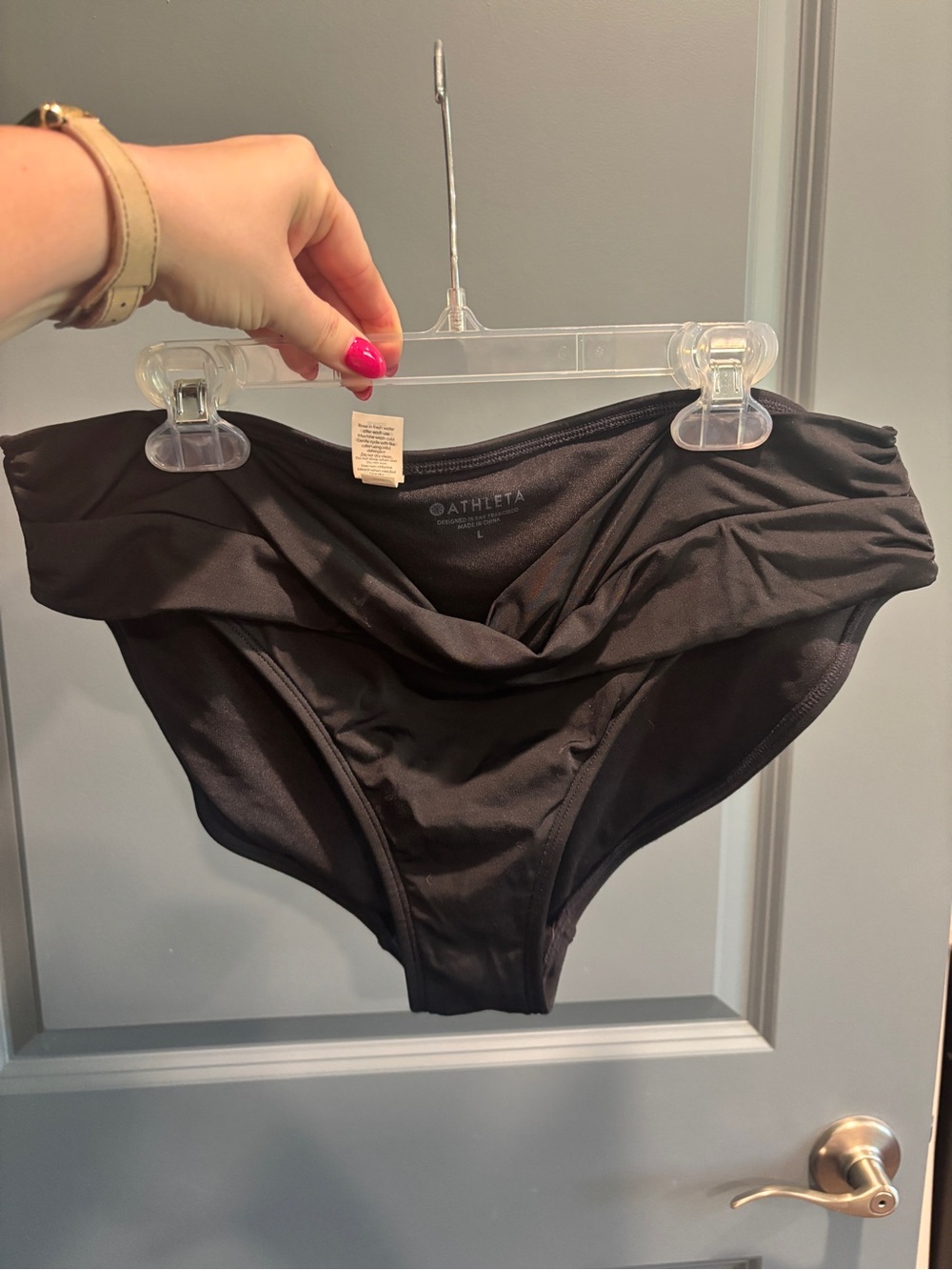 Athleta Black High-Waist Bikini Bottoms